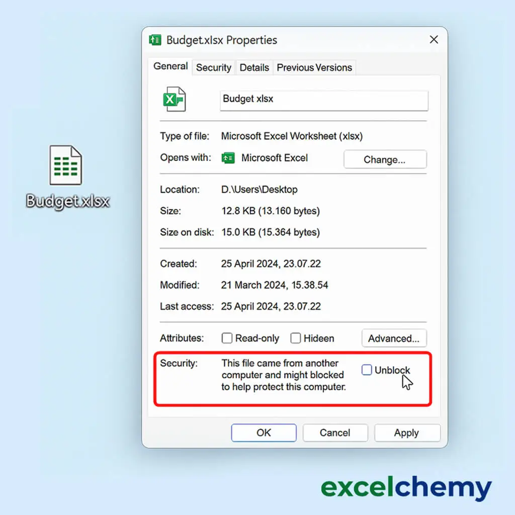 Unblocking Downloaded Files - excelchemy